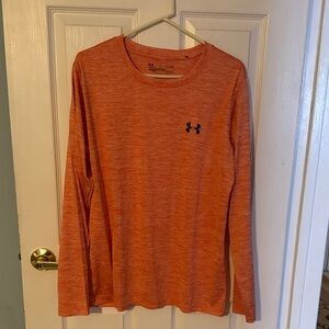 Under Armour Heathered Orange Crew Neck Shirt size XL